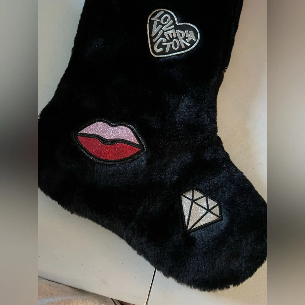 Victoria’s Secret black holiday Christmas stocking